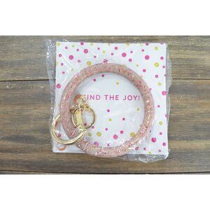 Oventure Silicone Key Ring Big O Red Hot Confetti Wallet Bag Pull Goldtone Charm